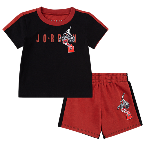 

Boys Infant Jordan Jordan AJ Patch FT Shorts Set - Boys' Infant Red/Black Size 12MO