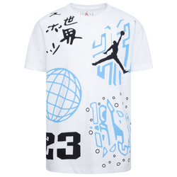 Boys' Grade School - Jordan AJ 9 1994 Globe T-Shirt - Carolina/White