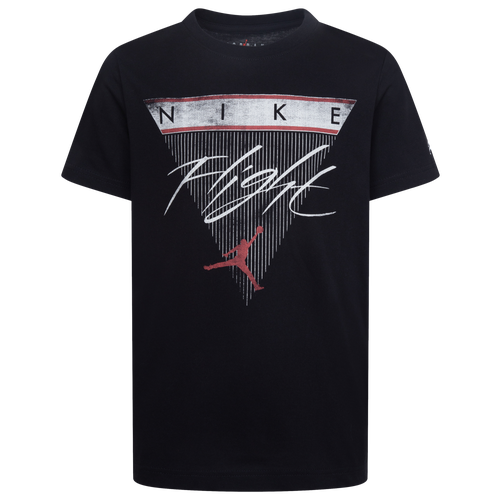 

Jordan Boys Jordan AJ 4 Flight Reimagined T-Shirt - Boys' Grade School Black/White Size S