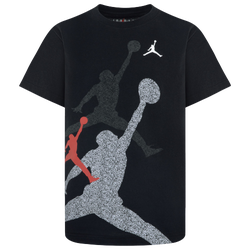 Boys' Grade School - Jordan Gradient Stacked Jumpman Short Sleeve T-Shirt - Black/Red