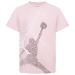 Boys' Grade School - Jordan Gradient Stacked Jumpman Short Sleeve T-Shirt - Pink/White