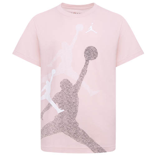 

Boys Jordan Jordan Gradient Stacked Jumpman Short Sleeve T-Shirt - Boys' Grade School Pink/White Size XL