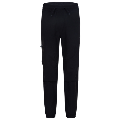 

Boys Jordan Jordan Essential Zip Pocket Woven Pants - Boys' Grade School Black/Black Size M