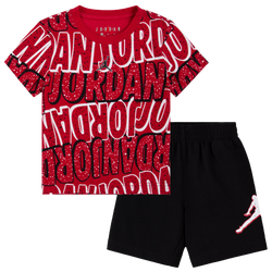 Boys' Toddler - Jordan Play AOP Shorts Set - Black/Red