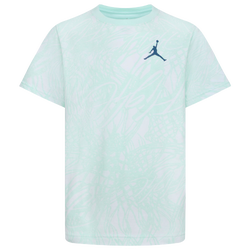 Boys' Grade School - Jordan Net Flight AOP Short Sleeve T-Shirt - Green/White