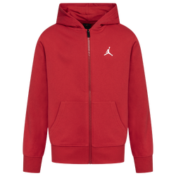 Boys' Grade School - Jordan Brooklyn Full-Zip Hoodie - Gym Red/Red