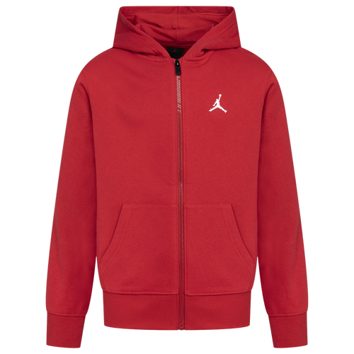 

Boys Jordan Jordan Brooklyn Full-Zip Hoodie - Boys' Grade School Gym Red/Red Size XL