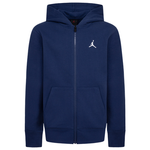 

Boys Jordan Jordan Brooklyn Full-Zip Hoodie - Boys' Grade School Midnight Navy/Navy Size S