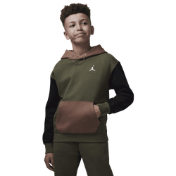 Boys' Grade School - Jordan Brooklyn Pullover Hoodie PSB - Medium Olive/Olive