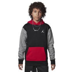 Boys' Grade School - Jordan Brooklyn Colorblock Hoodie - Black/Gray