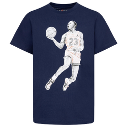 Boys' Grade School - Jordan Jumpman Jersey T-Shirt - Midnight Navy/Red