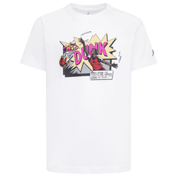 Boys' Grade School - Jordan Air Comics Dunk Short Sleeve T-Shirt - White/White