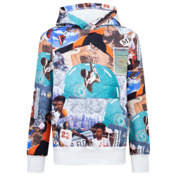 Boys' Grade School - Jordan Brooklyn AOP Fleece Pullover Hoodie - Sail/Multi