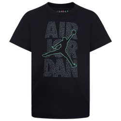 Boys' Preschool - Jordan AJ3 Stack Glow Short Sleeve T-Shirt - Green/Black