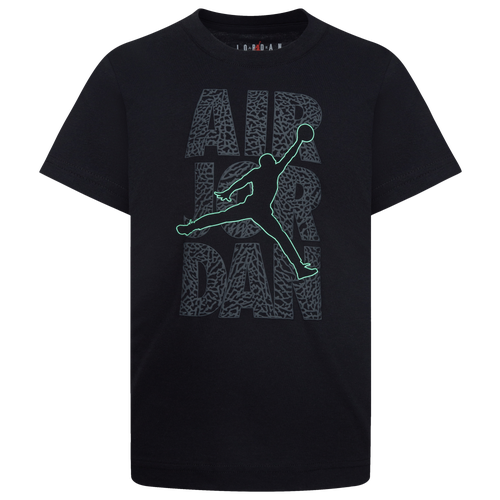 BOYS - Jordan AJ3 Stack Glow Short Sleeve T-Shirt - Green/Black