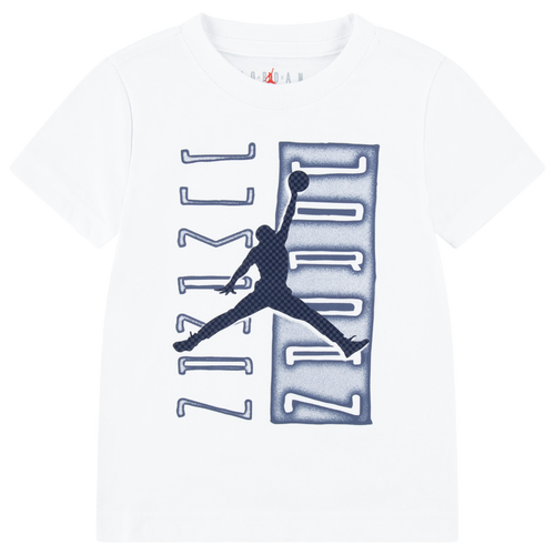 

Boys Jordan Jordan AJ11 Vertical Columns Short Sleeve T-Shirt - Boys' Toddler Navy/White Size 2T