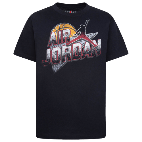 

Jordan Girls Jordan Jumpman Sky Court Short Sleeve T-Shirt - Girls' Grade School Pink/Black Size M