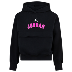 Girls' Grade School - Jordan Y2K Pullover Hoodie - Black/Pink