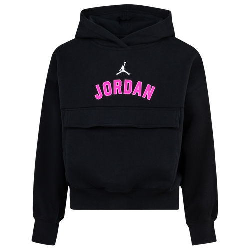 

Girls Jordan Jordan Y2K Pullover Hoodie - Girls' Grade School Black/Pink Size XL