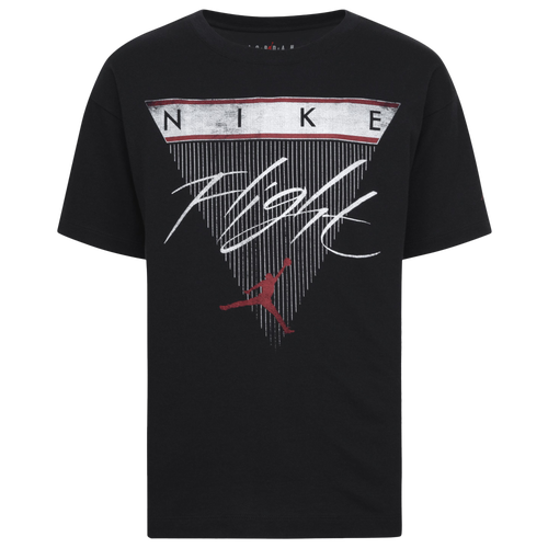 

Girls Jordan Jordan Flight Jumpman Short Sleeve T-Shirt - Girls' Grade School Black/Red Size L