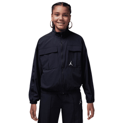 Girls' Grade School - Jordan Jumpman Woven Taping Jacket - Black/Black