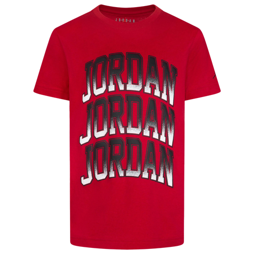 Jordan Little Boys Graphic Tee In Gym Red/black