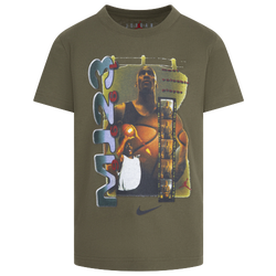 Boys' Grade School - Jordan MJ24 1996 Short Sleeve T-Shirt - Medium Olive/Multi