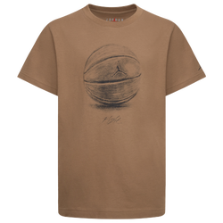 Boys' Grade School - Jordan Game of Flight Short Sleeve T-Shirt - Archaeo Brown/Black