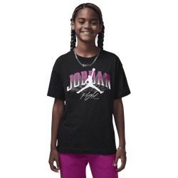 Girls' Grade School - Jordan Jumpman Push Through Short Sleeve T-Shirt - Black/Pink