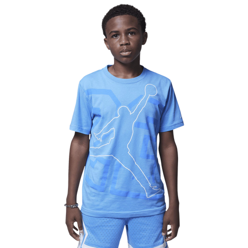 Jordan Boys   Hbr Shine Jumpman Short Sleeve T-shirt In Legend Blue/white