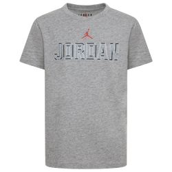 Boys' Grade School - Jordan Level Up Short Sleeve T-Shirt - Grey Heather/Black