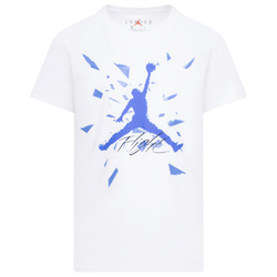 Boys' Grade School - Jordan Shattered Glass Jumpman Short Sleeve T-Shirt - White/Carolina