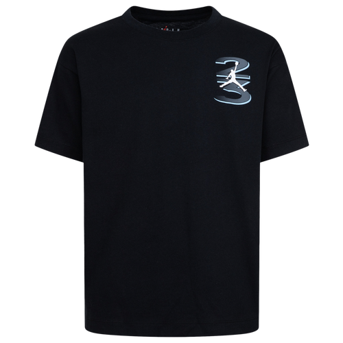 Jordan Girls   23 Backsplash Short Sleeve T-shirt In Black/carolina