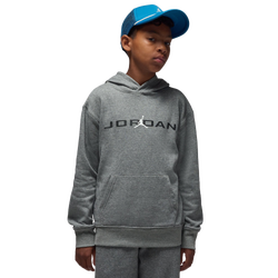 Boys' Grade School - Jordan Baseline Hoodie - Gray/Black