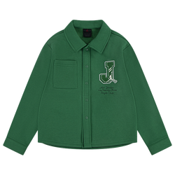 Boys' Grade School - Jordan Court Of Legends Fleece Shacket - Pine Green/Multi