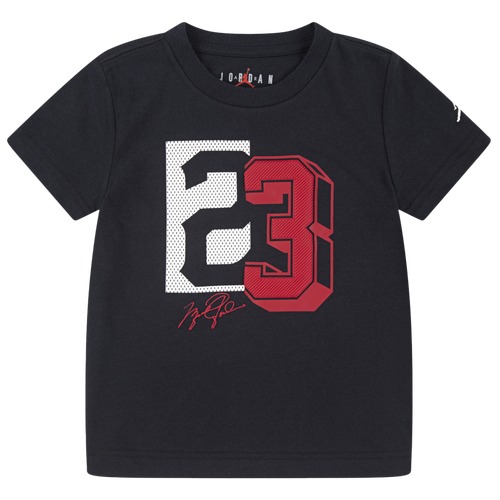Jordan Big Boys 23 Short Sleeve Tee In Black/red