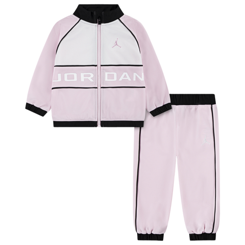 Shop Jordan Girls Infant   Wind Breaker Piping Set In Pink Foam/white