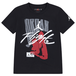 Boys' Preschool - Jordan Fadeaway Flight Short Sleeve T-Shirt - Black/White
