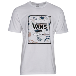 Men's - Vans Classic Box Print T-Shirt - White/Teal/Pink