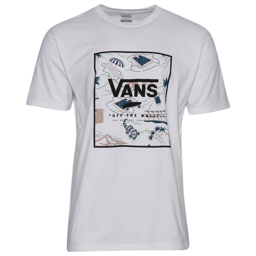 

Vans Mens Vans Classic Box Print T-Shirt - Mens White/Teal/Pink Size XL