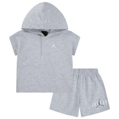 Jordan Little Boys Henley Hoodie & Shorts, 2 Piece Set