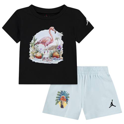 Jordan Flight Essentials Little Kids' Summer Pack 2-piece Shorts Set In Black