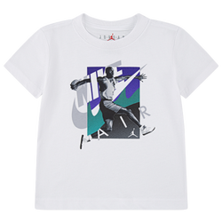 Boys' Toddler - Jordan AJ 5 Grape Escape Short Sleeve T-Shirt - White/Teal
