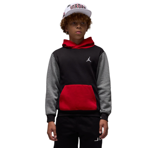 Jordan Brooklyn Fleece Hoodie - Jordan Black/Grey Red