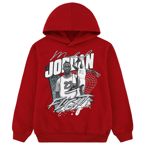 Jordan Boys   Double Flight Graphic Hoodie In Red