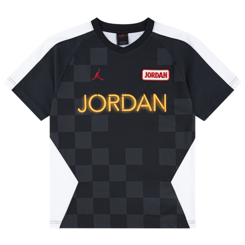 Boys Jordan Deep Dish Poly Jersey - Boys' Grade School Black/Orange Size L
