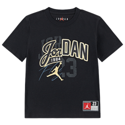Boys' Preschool - Jordan Varsity Split T-Shirt - Metallic Gold/Black