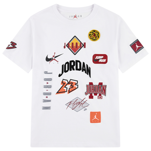 BOYS - Jordan Dynasty Patch T-Shirt - White/Multi