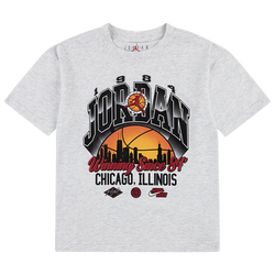 Boys' Preschool - Jordan Skyline Wins T-Shirt - Birch Heather/Yellow