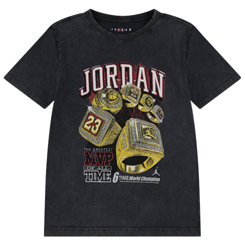 Jordan Kids' Boys Preschool   6 Rings Ss T-shirt In Black